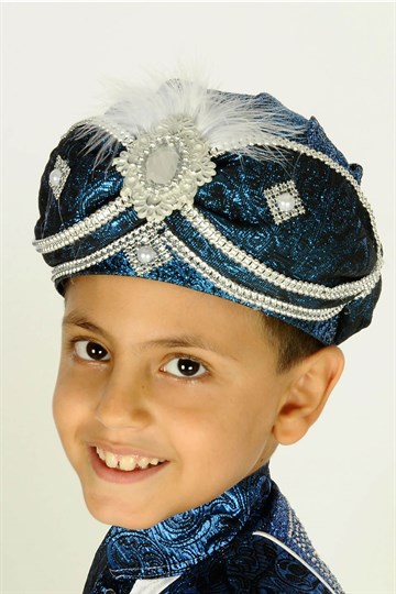 Şehzade ŞapkalarıTuğrul Lacivert Şehzade Sünnet Şapkası